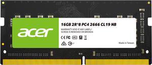 Acer SD100 16GB 260-Pin DDR4 SO-DIMM DDR4 2666 (PC4 21300) Laptop Memory Model BL.9BWWA.210