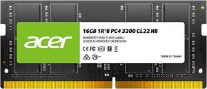 Acer SD100 16GB 260-Pin DDR4 SO-DIMM DDR4 3200 (PC4 25600) Laptop Memory Model BL.9BWWA.214
