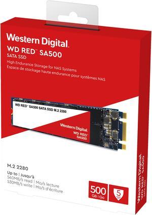 Western Digital WD Red SA500 M.2 2280 500GB SATA III 3D NAND Internal Solid State Drive (SSD) WDS500G1R0B