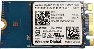 Western Digital PC SN520 M.2 2242 256GB PCIe Gen3 x2 NVMe 1.3 64-layer 3D NAND Internal Solid State Drive (SSD) SDAPMUW-256G