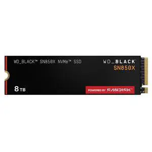 WD_BLACK 8TB SN850X NVMe Internal Gaming SSD Solid State Drive - Gen4 PCIe, M.2 2280, Up to 7,300 MB/s - WDS800T2X0E