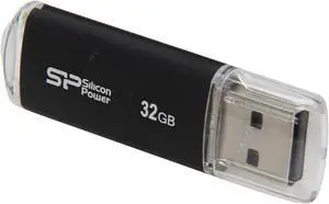 Silicon Power Ultima II-I Series 32GB USB 2.0 Flash Drive (Black) Model SP032GBUF2M01V1K