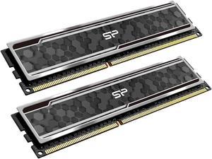 Silicon Power Gaming DDR4 16GB Kit (2 x 8GB) 3600MHz (PC4 28800) C18 Desktop Memory Module Ram with Heatsink Camouflage Grey (SP016GXLZU360BDAJ5)