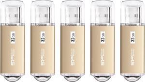 Silicon Power 32GB x 5 Pack USB 3.0 / 3.1 Gen1 USB Flash drive Blaze B02 (Champagne Gold)
