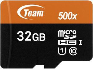 Team 32GB microSDHC UHS-I/U1 Class 10 Memory Card with Adapter, Speed Up to 100MB/s (TUSDH32GUHS03)