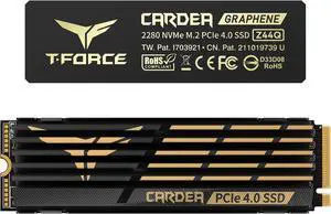 Team Group T-FORCE CARDEA Z44Q M.2 2280 4TB PCIe Gen4.0 x4, NVMe 1.4 QLC Internal Solid State Drive (SSD) TM8FPQ004T0C327 Team Group T-FORCE CARDEA Z44Q M.2 2280 4TB PCIe Gen4.0 x4, NVMe 1.4 QLC Internal Solid State Drive (SSD) TM8FPQ004T0C327