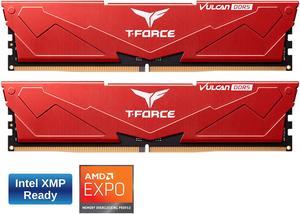 Team T-Force Vulcan 32GB (2 x 16GB) 288-Pin PC RAM DDR5 5600 (PC5 44800) Desktop Memory Model FLRD532G5600HC36BDC01