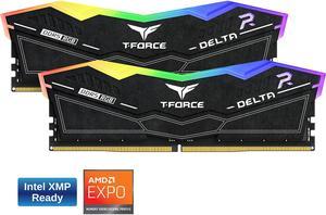 Team T-Force Delta RGB 32GB (2 x 16GB) 288-Pin PC RAM DDR5 6000 (PC5 48000) Desktop Memory Model FF3D532G6000HC30DC01