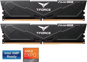 Team T-Force Vulcan 32GB (2 x 16GB) 288-Pin PC RAM DDR5 6000 (PC5 48000) Desktop Memory Model FLBD532G6000HC38ADC01