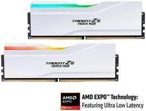G.SKILL Trident Z5 NeoX RGB Series 32GB (2 x 16GB) 288-Pin PC RAM DDR5 6000 (PC5 48000) Desktop Memory Model F5-6000A3636F16GX2-TZ5NXRW G.SKILL Trident Z5 NeoX RGB Series 32GB (2 x 16GB) 288-Pin PC RAM DDR5 6000 (PC5 48000) Desktop Memory Model F5-6000A3636F16GX2-TZ5NXRW