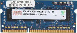 Hynix 2GB 204-Pin DDR3 SO-DIMM DDR3 1333 (PC3 10600) Laptop Memory Model HMT325S6BFR8C-H9