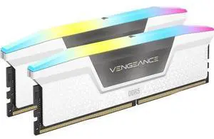 CORSAIR Vengeance RGB 64GB (2 x 32GB) 288-Pin PC RAM DDR5 5600 (PC5 44800) Desktop Memory Model CMH64GX5M2B5600C40W CORSAIR Vengeance RGB 64GB (2 x 32GB) 288-Pin PC RAM DDR5 5600 (PC5 44800) Desktop Memory Model CMH64GX5M2B5600C40W