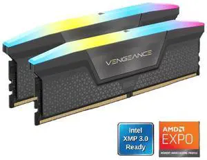 CORSAIR Vengeance RGB 96GB (2 x 48GB) 288-Pin PC RAM DDR5 6000 (PC5 48000) Desktop Memory Model CMH96GX5M2E6000Z36 CORSAIR Vengeance RGB 96GB (2 x 48GB) 288-Pin PC RAM DDR5 6000 (PC5 48000) Desktop Memory Model CMH96GX5M2E6000Z36