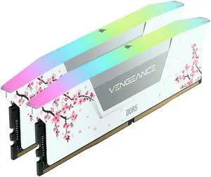 CORSAIR Vengeance RGB 32GB (2 x 16GB) 288-Pin PC RAM DDR5 6000 (PC5 48000) Desktop Memory Model CMH32GX5M2B6000Z30WCB