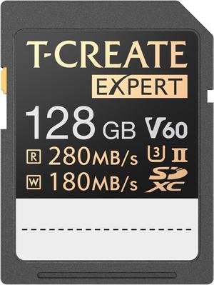 Team Group 128GB Expert SD Card UHS-II / U3 / V60 Read/Write Speed Up to 280/180MB/s (TTCSDY128GIIV6001)