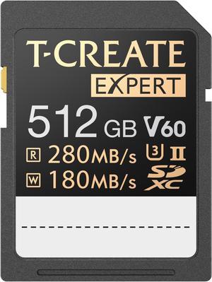 Team Group 512GB Expert SD Card UHS-II / U3 / V60 Read/Write Speed Up to 280/180MB/s (TTCSDY512GIIV6001)