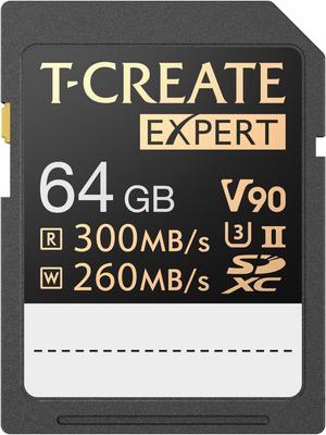 Team Group 64GB Expert SD Card UHSII  U3  V90 ReadWrite Speed Up to 300260MBs TTCSDX64GIIV9001