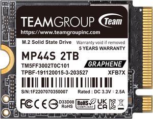 Team Group MP44S M.2 2230 2TB PCIe 4.0 x4 with NVMe, STEAM Deck Compatible, Internal Solid State Drive (SSD) TM5FF3002T0C101