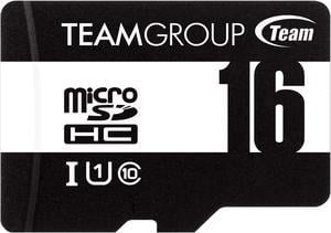 Team 16GB microSDHC UHS-I/U1 Class 10 Memory Card with Adapter, Speed Up to 80MB/s (TUSDH16GCL10U03)