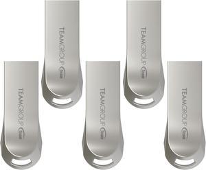 TEAM 640GB (128GB x 5) C222 USB 3.2 Gen1 Flash Drive, Speed Up to 140MB/s (TC2223N128GS21)