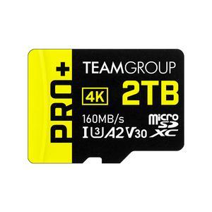 Team 2TB Pro+ microSDXC UHS-I/U3 Class 10 Memory Card with Adapter, compatible with Nintendo-Switch, Steam Deck, and ROG Ally, Speed Up to 160MB/s (TPPMSDX2TIA2V3072)