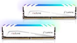 Mushkin Enhanced Redline Lumina RGB 32GB (2 x 16GB) 288-Pin PC RAM DDR5 6400 (PC5 51200) Desktop Memory Model MLB5C640A77P16GX2
