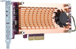 QNAP QM2-2P-244A Dual M.2 22110/2280 Pcie SSD Expansion Card (PCIe Gen2 X4), Low-Profile Bracket Pre-Loaded, Low-Profile Flat and Full-Height are Bundled