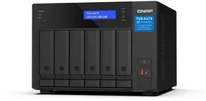 QNAP Ultra-High Speed 6 Bay NAS. Intel® Core™ i5-12400 6C/12T, 32GB RAM DDR4 RAM, 3.5"/2.5" HDD/SSD slot x 6, M.2 PCIe SSD Gen4 x 4 slot x 2, 2.5GbE x 2, PCIe Gen4 slots, HDMI 1.4b, USB 3.2 Gen 2, 250