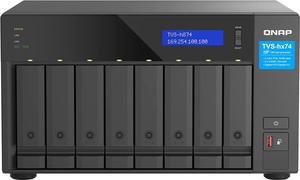 Qnap 8 Bay High-Speed Desktop NAS Enclosure TVS-h874-i7-32G-US
