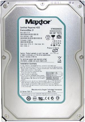 Maxtor DiamondMax 21 STM3320620A 320GB 7200 RPM 16MB Cache IDE Ultra ATA100 / ATA-6 3.5" Hard Drive Bare Drive