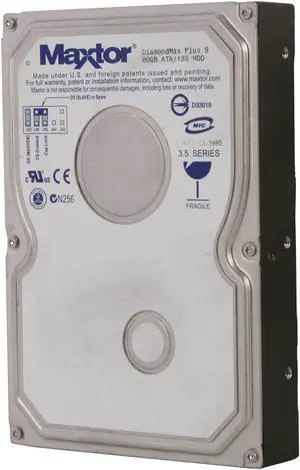 Maxtor DiamondMax Plus 9 6Y080L0 80GB 7200 RPM 2MB Cache IDE Ultra ATA133 / ATA-7 3.5" Hard Drive Bare Drive