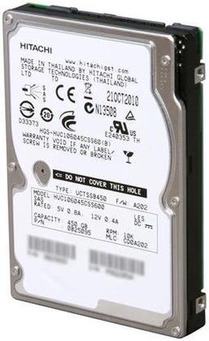 HGST Ultrastar 0B25095 450GB 10000 RPM 64MB Cache SAS 6Gb/s 2.5" Enterprise Hard Disk Drive Bare Drive