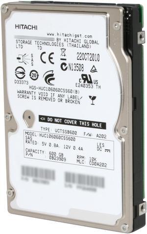 Hitachi GST Ultrastar 0B23909 600GB 10000 RPM 64MB Cache SAS 6Gb/s 2.5" Enterprise Hard Disk Drive Bare Drive