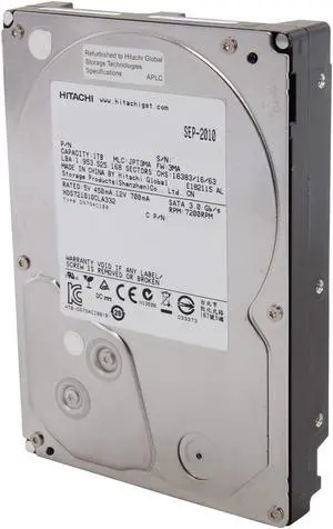 Hitachi GST Deskstar 7K1000.C HDS721010CLA332 1TB 7200 RPM 32MB Cache SATA 3.0Gb/s 3.5" Internal Hard Drive Bare Drive