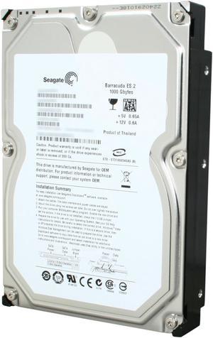 Seagate BarraCuda ES.2 ST31000340NS 1TB 7200 RPM 32MB Cache SATA 3.0Gb/s 3.5" Internal Hard Drive Bare Drive