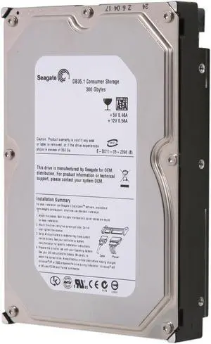 Seagate DB35 ST3300831SCE 300GB 7200 RPM 8MB Cache SATA 1.5Gb/s 3.5" Internal Hard Drive Bare Drive