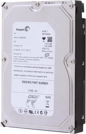 Seagate NL35 ST3400832NS 400GB 7200 RPM 8MB Cache SATA 1.5Gb/s 3.5" 24x7 working Hard Drive Bare Drive