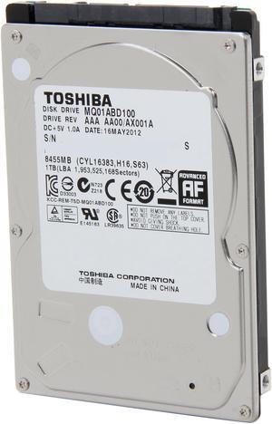 TOSHIBA MQ01ABD100 1TB 5400 RPM 8MB Cache SATA 3.0Gb/s 2.5" Internal Notebook Hard Drive Bare Drive