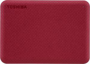 TOSHIBA 2TB Canvio Advance Portable External Hard Drive USB 3.0 Model HDTCA20XR3AA Red
