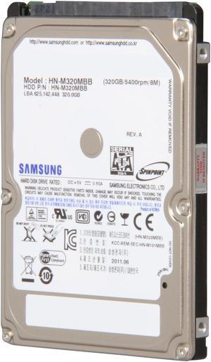 Seagate Samsung Spinpoint M8 ST320LM001 320GB 5400 RPM 8MB Cache SATA 3.0Gb/s 2.5" Internal Notebook Hard Drive Bare Drive