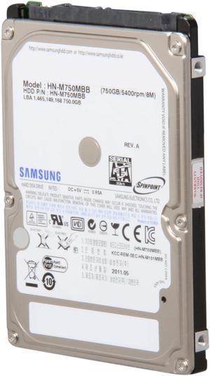 Seagate Samsung Spinpoint M8 ST750LM022(HN-M750MBB) 750GB 5400 RPM 8MB Cache SATA 3.0Gb/s 2.5" Internal Notebook Hard Drive Bare Drive