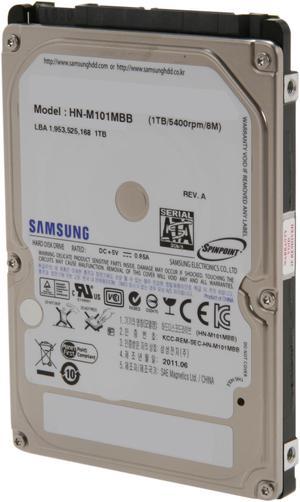 Seagate Samsung Spinpoint M8 ST1000LM024 (HN-M101MBB/EX2) 1TB 5400 RPM 8MB Cache SATA 6.0Gb/s 2.5" Internal Notebook Hard Drive Bare Drive