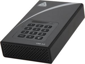 APRICORN Aegis Padlock DT 2TB USB 3.0 3.5" External Hard Drive 256-bit AES Encryption ADT-3PL256-2000