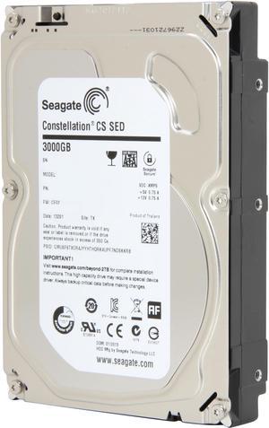 Seagate Constellation CS ST3000NC000 3 TB 3.5" Internal Hard Drive - 6Gb/s SATA - 7200 rpm - 64 MB Buffer - Secure Erase - Hot Pluggable