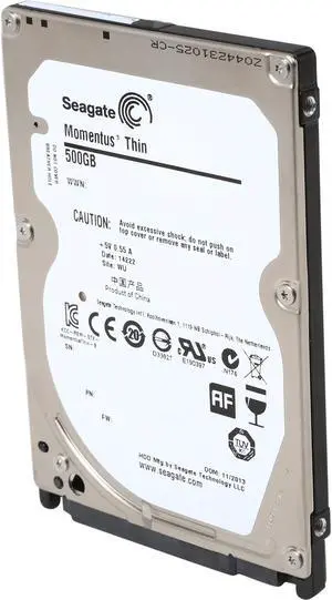 Seagate Momentus Thin ST500LT012 500GB 5400 RPM 16MB Cache SATA 3.0Gb/s 2.5" Internal Notebook Hard Drive Bare Drive
