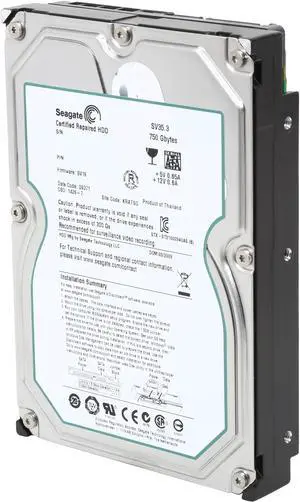 Seagate SV35.3 ST3750330SV 750GB 7200 RPM 32MB Cache SATA 3.0Gb/s 3.5" Internal Hard Drive Bare Drive