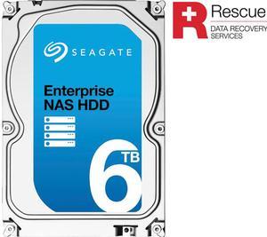 Seagate Enterprise NAS ST6000VN0011 6TB 7200 RPM 128MB Cache SATA 6.0Gb/s 3.5" Internal Hard Drive + Rescue Data Recovery Services Bare Drive