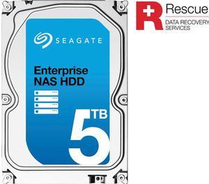 Seagate Enterprise NAS ST5000VN0011 5TB 7200 RPM 128MB Cache SATA 6.0Gb/s 3.5" Internal Hard Drive + Rescue Data Recovery Services