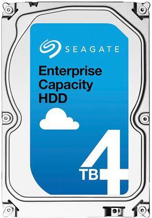 Seagate Enterprise Capacity 3.5" HDD 4TB 7200 RPM 512n SAS 12Gb/s 128MB Cache Secure Model Internal Hard Drive ST4000NM0065