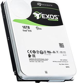 Seagate Exos X18 ST16000NM000J 16TB 7200 RPM 256MB Cache SATA 6.0Gb/s 3.5" Hard Drive